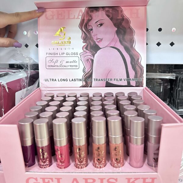 جین 48 عددی رژ لب مایع گلاریس gelaris long sty lip gloss - Image 1