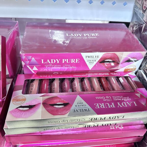 جین 12عددی رژ مایع لیدی پیور lady pure matte lip gloss - Image 2